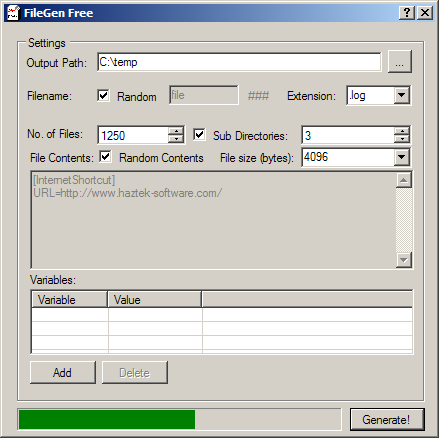 FileGen Free screenshot