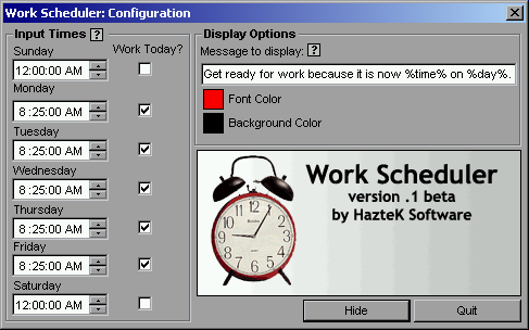 work schedular